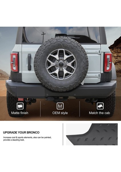 Ford Bronco 2021-2023 Dış Aksesuarlar Için Arka Köşe Kenar Korumaları Vücut Zırhı Kapağı, Siyah (Yurt Dışından) modelleri