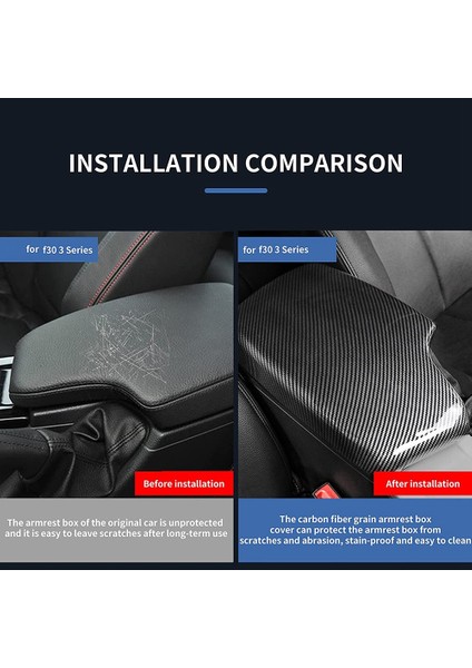 Bmw F30 F32 F34 2013-2019 Için Karbon Fiber Merkezi Konsol Kol Dayama Kapağı Koruma Trim (Yurt Dışından) fiyatları
