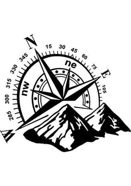 Adet Araba Off-Road Suv Yan Gövde Etiket Pusula Dağ Çıkartmaları Etiket Suv Off-Road Jeep Su Geçirmez Ford (Yurt Dışından)