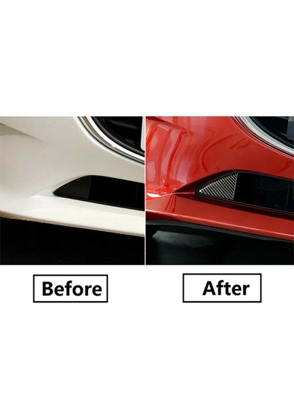 Karbon Fiber Ön Izgara Izgara Kapağı Döşeme Mazda 3 Axela 2014 2015 2016 Aksesuarları (Yurt Dışından) indirimleri