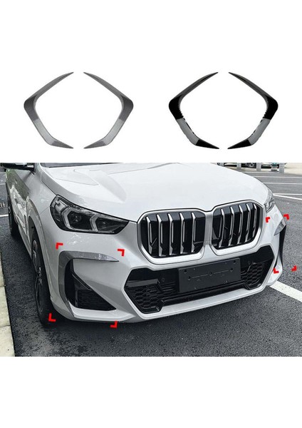 Araba Ön Tampon Splitter Spoiler Trim Sis Lambası Canard Bmw X1 U11 M Spor 2023+ Karbon Fiber Araba Styling (Yurt Dışından)