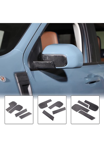 Ford Maverick 2022 2023 Aksesuarları Için Dikiz Aynası Trim Koruyucu Trim Süslü Çıkartmalar - Yumuşak Karbon Fiber (Yurt Dışından) modelleri