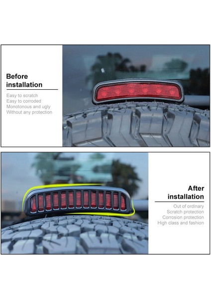 Ford Bronco 2021 2022 Aksesuarları Siyah Için 3rd Üçüncü Yüksek Fren Lambası Lamba Kapağı Trim (Yurt Dışından) indirimleri