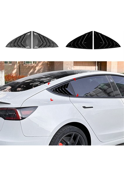 Araba Arka Yan Pencere Panjurları Hava Menfezi Kepçesi Gölgelik Örtüsü Perde Trimi Tesla Model 3 2017-2023 Y 2020+,A (Yurt Dışından)
