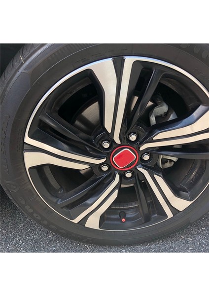 Araba Tekerlek Merkezi Kapaklar Hub Halkaları Lastik Merkezi Dekorasyon Kapak Trimler Honda 10TH Civic 2016-2021 Aksesuarları (Kırmızı) (Yurt Dışından)