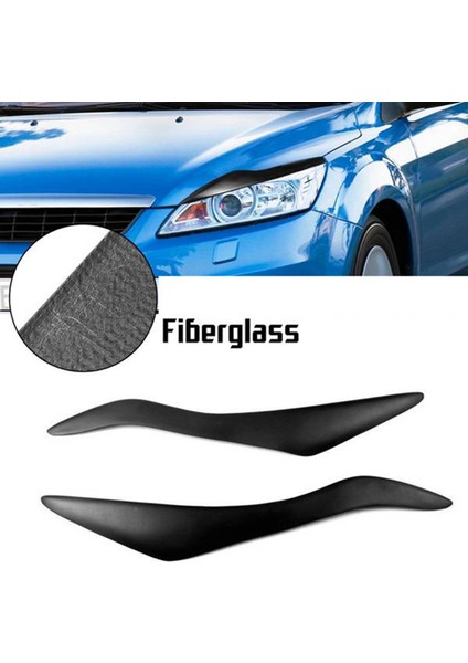 Araba Far Lambası Kaş Kapağı Far Dudakları Kaş Sticker Ford Focus Mk3 2012-2014 Için Lamba Kaşları (Yurt Dışından)