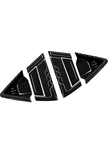 Araba Parlak Siyah Arka Cam Üçgen Panjur Deklanşör Kapağı Trim Pencere Yan Havalandırma Trim Honda Hrv Hr-V Vezel 2021 2022 (Yurt Dışından)