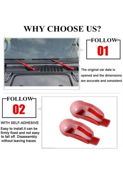 Jeep Wrangler Jl Jt 2018+ Için Ön Cam Sileceği Araba Ön Yağmur Silecek Bıçağı Dekorasyon Kapak Trim Aksesuarları A (Yurt Dışından)