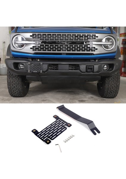 Ford Bronco 2021 2022 2023 Için Ön Plaka Tutucu Çerçeve Montaj Aksesuarları (Yetenekli Çelik Tampon Için) (Yurt Dışından) fiyatları
