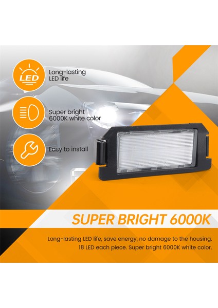 Araba Beyaz 18-Led Plaka Lambası Numarası Işığı Hyundai Veloster Genesis 2d Kia Soul Için Yedek (Yurt Dışından) indirimleri