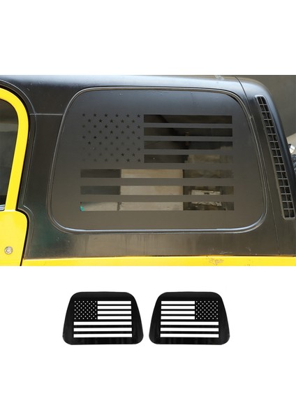 Jeep Wrangler Tj 1997-2006 Için Araba Arka Üç Köşeli Pencere Camı Plaka Dekoratif Panel Kapak Trim Etiket (Yurt Dışından) fiyatları