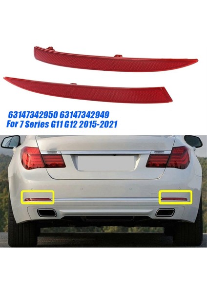 1 Çift Arka Tampon Reflektör Işık Trim 63147342950 63147342949 Bmw 7 Serisi Için G11 G12 2015-2021 730I 740I 750I 730LI (Yurt Dışından) fiyatları