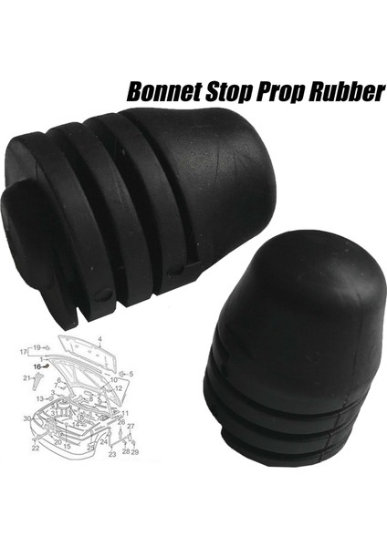 2 Adet Siyah Kauçuk Kaput Hood Tampon Durdurma Tamponu 867827500A Bora Caddy Jetta Golf Passat Touran Skoda Fabia Için (Yurt Dışından) fırsatları