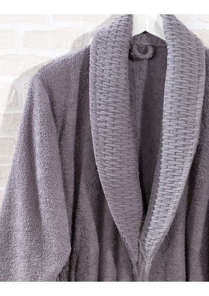 Pamuklu Şal Yaka Unisex Tek Parça Bornoz