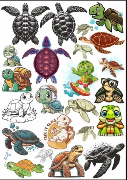 Kaplumbağa Sticker Set 2