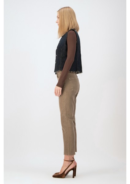 Issy Relaxed Slim Kahverengi Kadın Jean Pantolon fiyatları
