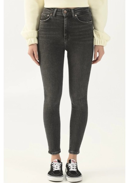 Skinny Fit Ekstra Esnek Anstrasit Kadın Jean Pantolon