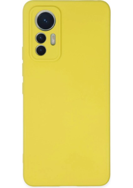 Xiaomi Mi 12 Lite Kılıf Nano Içi Kadife Silikon - Sarı Ferrg