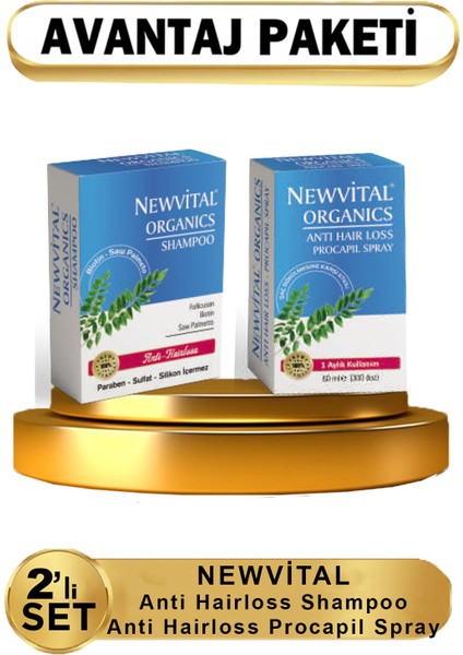 Anti Hairloss Shampoo + Newvital Anti Hairloss Procapil Spray 60 ml 2’li