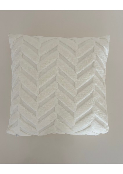 Punch Desenli Çift Taraflı Jakarlı Kırlent,1 ADET,43 x 43 cm ,füme,ekru,vizon