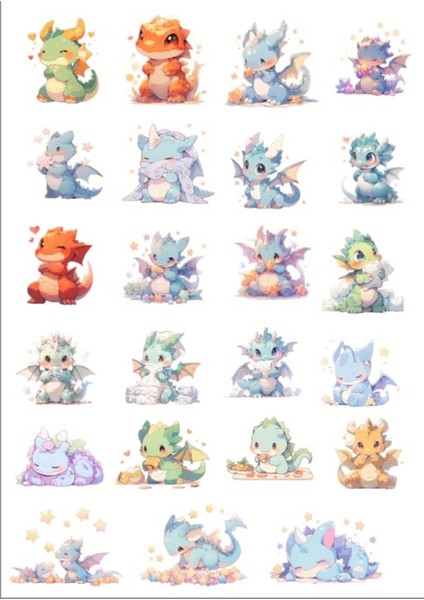 Minik Ejderhalar Sticker Set