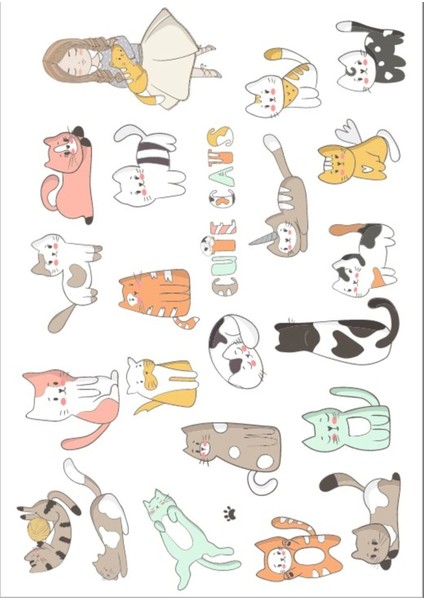Tatlı Kediler Sticker Set