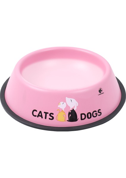 Renkli Metal Mama Kabı, Kedi Köpek Mama Su Kabı 18 cm