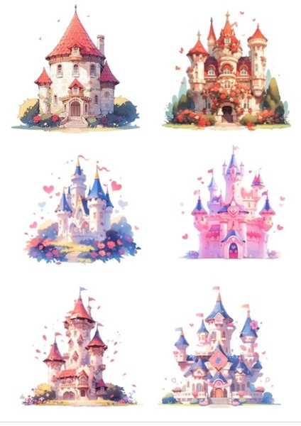 Şato ve Kaleler Sticker Set 1