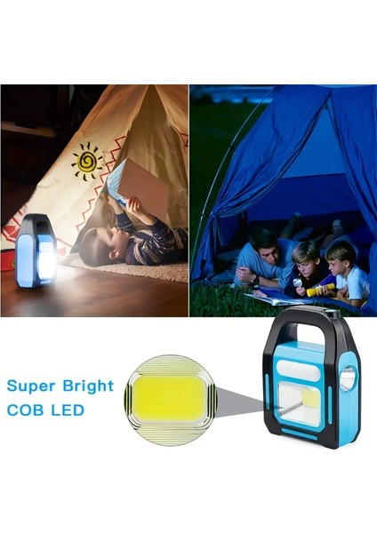 Güneş Enerjili Işıldak ve Powerbank Özellikli Kamp Lambası/ 3 Işık Modu, Outdoor ve Güç Kesintileri Için Ideal