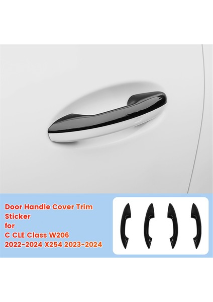 4 Adet/takım Dış Kapı Kolu Kapağı Trim Sticker Mercedes-Benz C/cle Sınıfı W206 2022-2024 X254 2023-2024 Kapı Çekmecesi (Yurt Dışından)