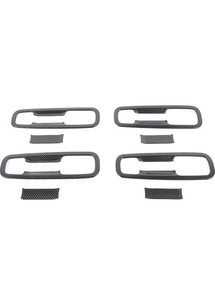 Araba Kapı Tutma Kolu Kase Dekorasyon Kapak Trim Çıkartmalar Dodge Ram 2018-2022 Dış Aksesuarlar, Abs Karbon Fiber (Yurt Dışından)