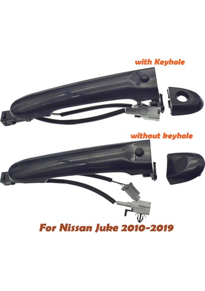 Çift Ön Kapı Kolu Anahtarsız Giriş 82644-1FA5A 80640-1FA5B Nissan Juke Için F15 2010-2019 Araba Endüktif Dış Kol (Yurt Dışından)