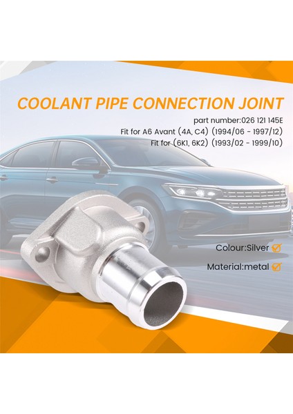 Radyatör Soğutma Hortumu Bağlantı Flanşı 026 121 145E Golf A6 Seat J Etta Santana Scirocco Passat B3 B4 Lupo Caddy Için (Yurt Dışından)