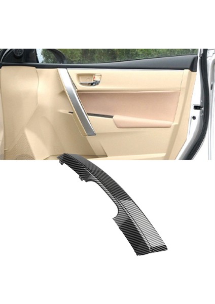 Toyota Corolla Levın 2014-2018 Araba Sağ Ön Iç Kapı Kolu Araba Kapısı Iç Kol Dayama Kapağı Karbon Fiber (Yurt Dışından)