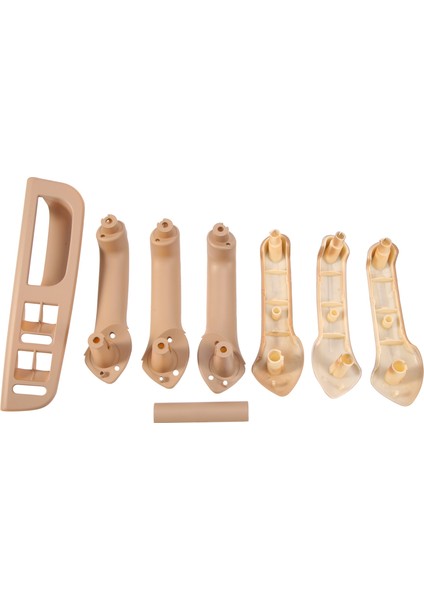 1 Set Iç Kapı Kolu Takımı Pencere Anahtarı Paneli Çerçeve Kapı Kolu Kaplaması-Vw Bora Golf Passat Jetta Mk4 Bej (Yurt Dışından)