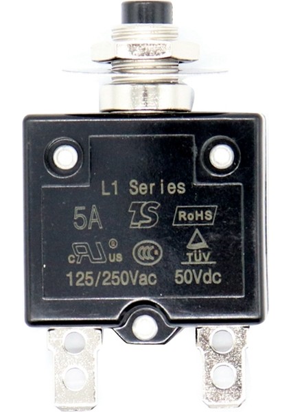 1x 5A Devre Kesici 12V/24V Basma Düğmesi Sıfırlanabilir Termal Devre Kesici Su Geçirmez Kapaklı Panel Montajı (Yurt Dışından) fiyatları
