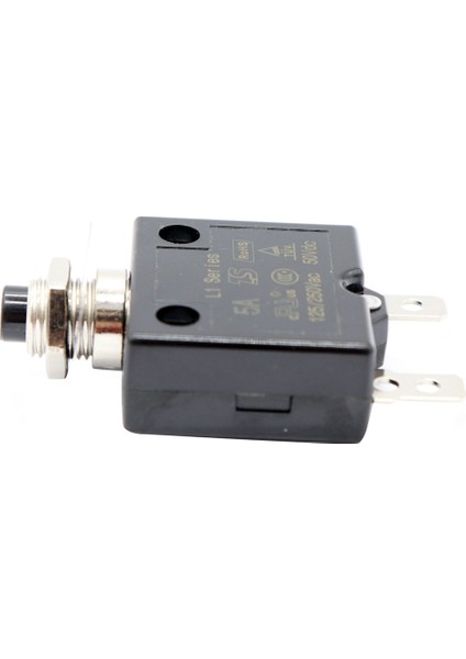 1x 5A Devre Kesici 12V/24V Basma Düğmesi Sıfırlanabilir Termal Devre Kesici Su Geçirmez Kapaklı Panel Montajı (Yurt Dışından) modelleri