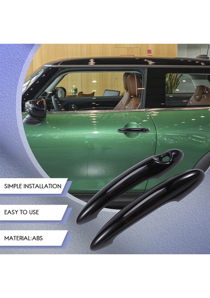 Mını Cooper S R50 R53 R56 Için 2 Adet Abs Siyah Kapı Kolu Kapağı (Yurt Dışından)