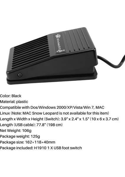 Pc Bilgisayar Oyunları Için USB Ayak Pedalı Anahtarı Kontrol Klavye Eylemi Yeni Pcsensor Ayak Anahtarı USB Hıd Pedalı (Yurt Dışından) modelleri