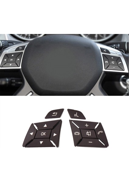 Araba Direksiyon Simidi Çok Işlevli Anahtar Düğmeleri 1669052800 1669052900 Mercedes Benz Gl ml Sınıfı W166 W292 Kahverengi (Yurt Dışından)
