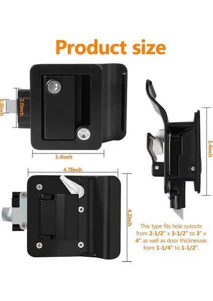 Karavan Seyahat Römork Giriş Kapısı Kilidi, Kürek Kilitli Kampçı Kapı Mandalı, Kargo Taşıyıcı At Römork Kamyonu Için Karavan Kolu (Yurt Dışından) fırsatları