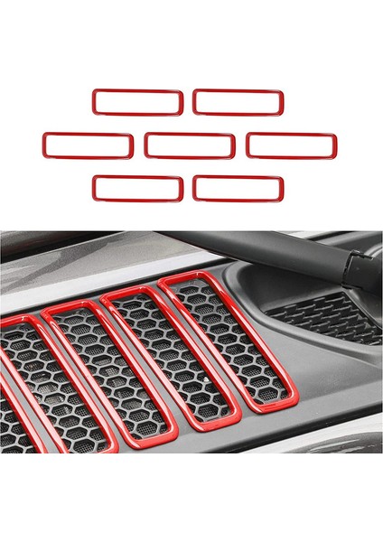 Kaput Havalandırma Kapak Trim Kaput Hava Çıkışları Dekoratif Kapak Jeep Wrangler Jl ve Gladiator Jt 2018-2022 (Abs Kırmızı) (Yurt Dışından) fırsatları