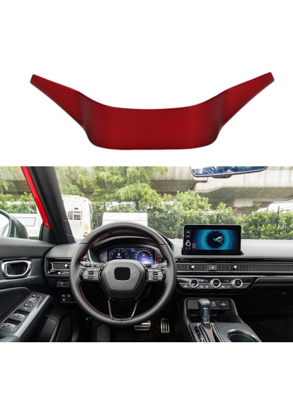 Araba Direksiyon Dekoratif Çerçeve Direksiyon Parlak Şerit Honda Civic 11TH Nesil 2022 Kırmızı (Yurt Dışından) modelleri