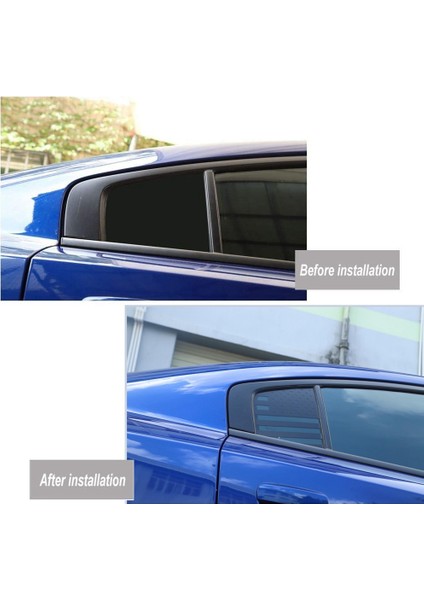 2 Adet Arka Cam Üç Köşeli Cam Bayrak Dekorasyon Çıkartması Kapak Trim 2011-2021 Dodge Şarj Cihazı, Pvc (Yurt Dışından)