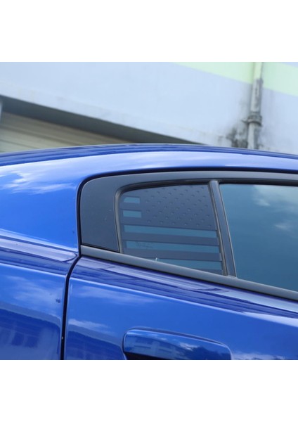 2 Adet Arka Cam Üç Köşeli Cam Bayrak Dekorasyon Çıkartması Kapak Trim 2011-2021 Dodge Şarj Cihazı, Pvc (Yurt Dışından)