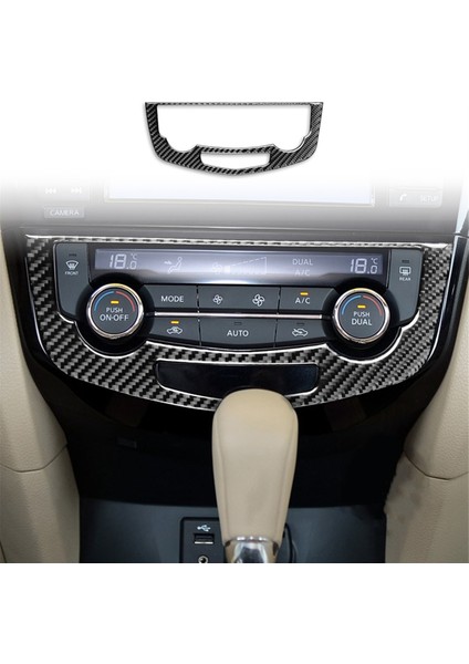 Nissan X-Trail Rogue T32 2013-2021 Karbon Fiber Araba Klima Paneli Kapağı Trim Sticker Iç Aksesuarlar (Yurt Dışından) indirimleri