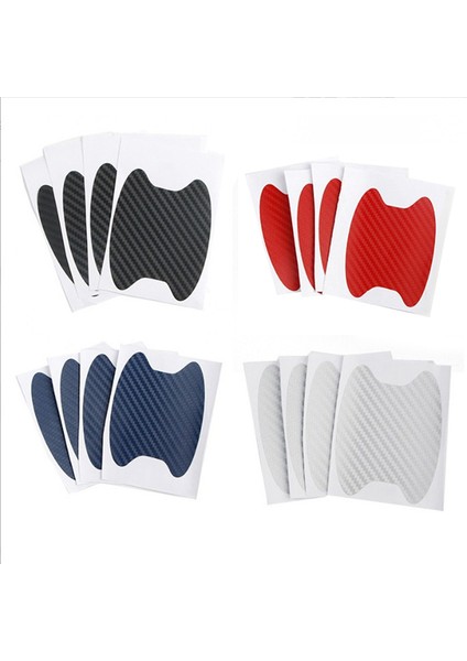 Adet Kapı Kolu Çıkartmaları, Karbon Fiber Çizilmeye Dayanıklı Kapı Bardak Muhafızları, Çoğu Araba Koluna Uyar 6.8x8.5cm Kırmızı (Yurt Dışından)