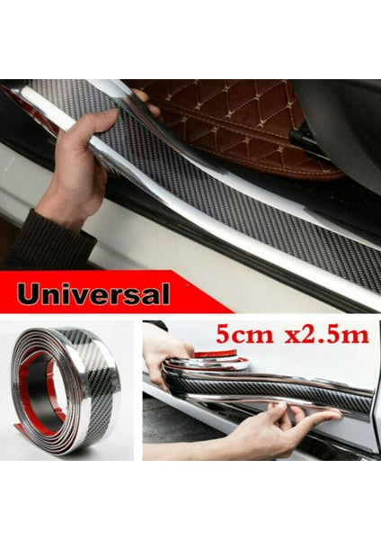 5X250CM Araba Stickerı Karbon Fiber Kauçuk Kendin Yap Kapı Eşiği Koruyucu Kenar Koruma Şeridi (Yurt Dışından) indirimleri