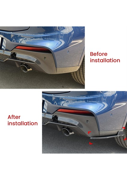 Araba Arka Ön Tampon Difüzör Splitter Winglet Önlük Bmw Için Rüzgarlık X4 G02 M Spor 2018-2021 Karbon Fiber Desen (Yurt Dışından)
