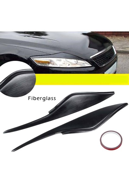 Araba Siyah Far Kaş Kapağı Trim Başkanı Işık Lambası Etiket Ford Mondeo Mk4 2007-2013 Için (Yurt Dışından) modelleri